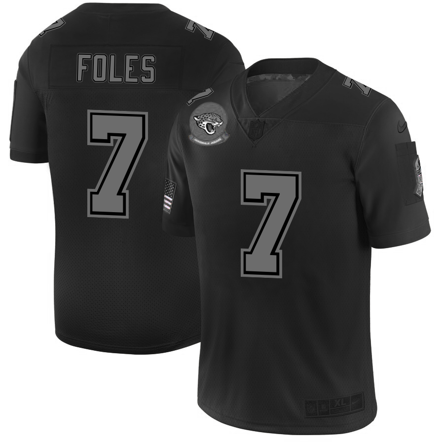 Men Nike Jacksonville Jaguars #7 Nick Foles Black 2019 Salute to Service Limited Stitched NFL Jersey->jacksonville jaguars->NFL Jersey